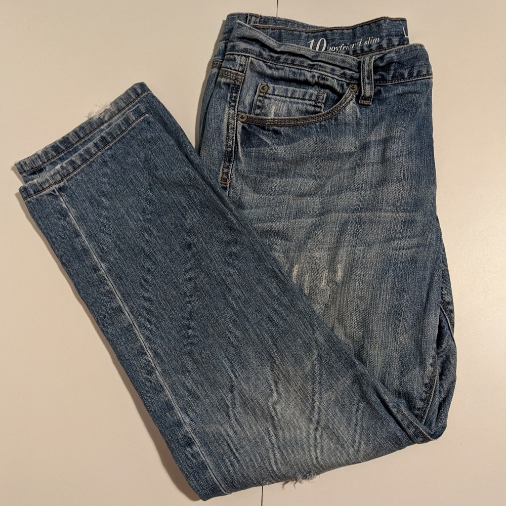 LOFT | Light Blue Boyfriend Slim Jeans Size 10